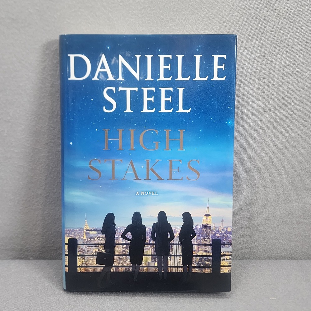 Danielle Steel High Stakes Novel Blue Hardcover First Edition Fiction Book OS